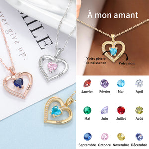 Collier Coeur Collier Personnalisé avec Prénom