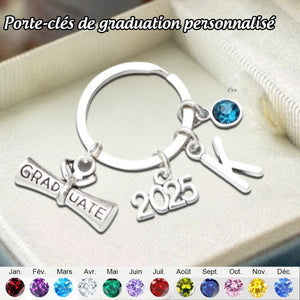 Porte-clés de graduation 2025 - Cadeau personnalisé souvenir, cadeau pour diplômés