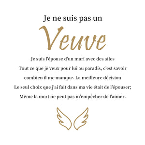 Personnalisé je ne suis pas une veuve Ailes d’ange mémorial bague